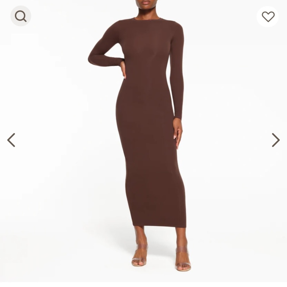 SKIMS Fits Everybody Long Sleeve Contour Dress